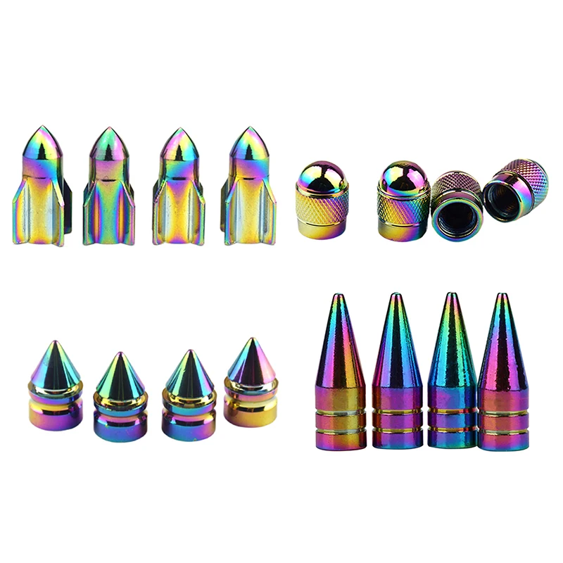 4/5PCS Tire Valve Stem Caps Anodized Aluminum Wheel Valve Covers Accessories Universal Cars SUVs Bikes Trucks And Motorcycles
