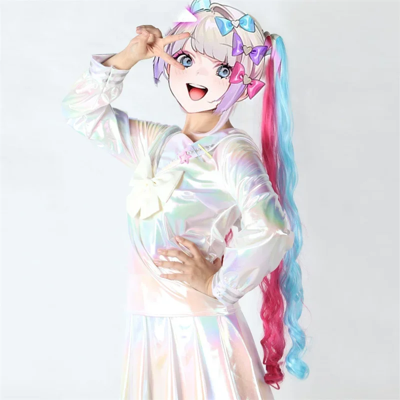 Game Needy Girl Overdose KAngel Cosplay Costume Game NEEDY STREAMER OVERLOAD Cosplay KAngel Costume with Cosplay Wig