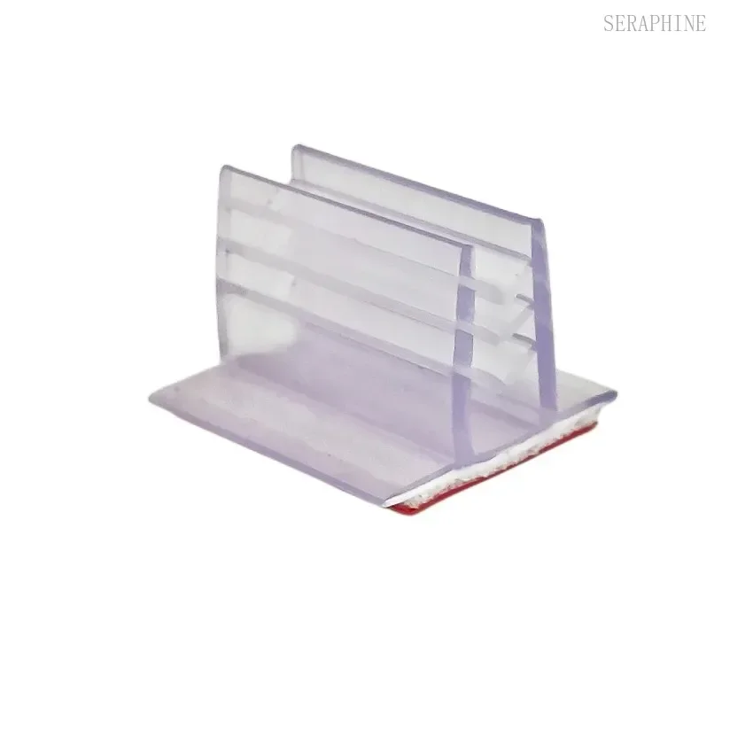 Plastic Soft Tooth Grip Display Clamp Clip Holder Stand Advertising Poster Promotion Card Adhesive Tape on Base