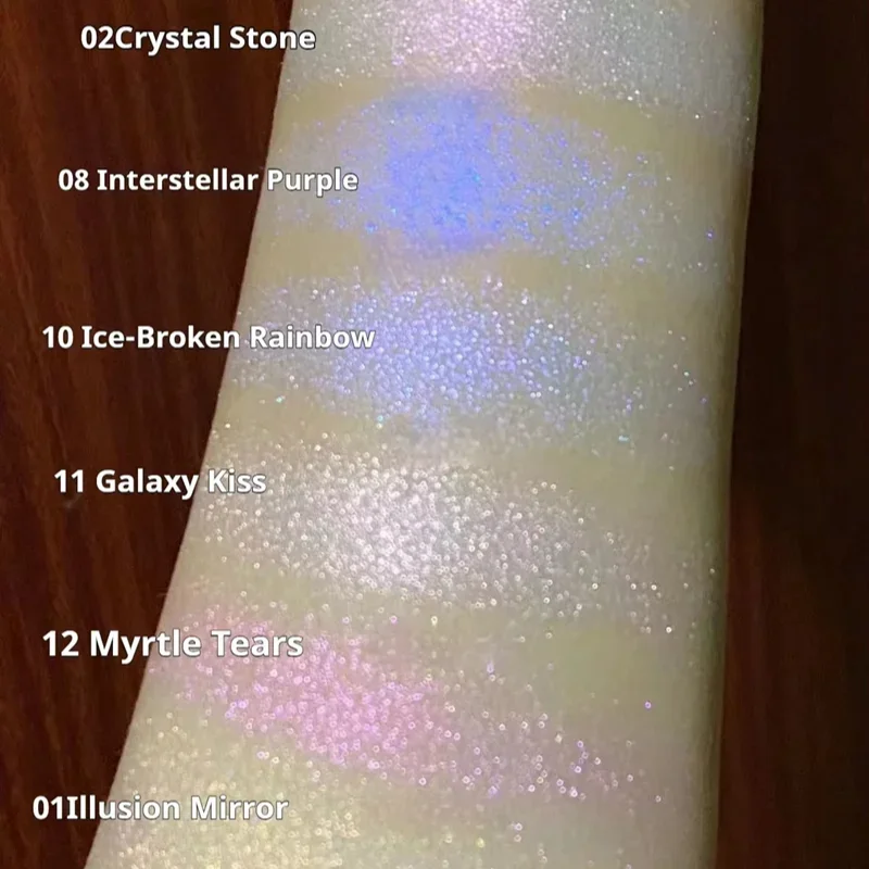 Hoogglans Diamond Highlighter Palette Prachtige Glitter Oogschaduw Glanzende Glanzende Zijderups Schaduw Shimmer Ogen Make-up