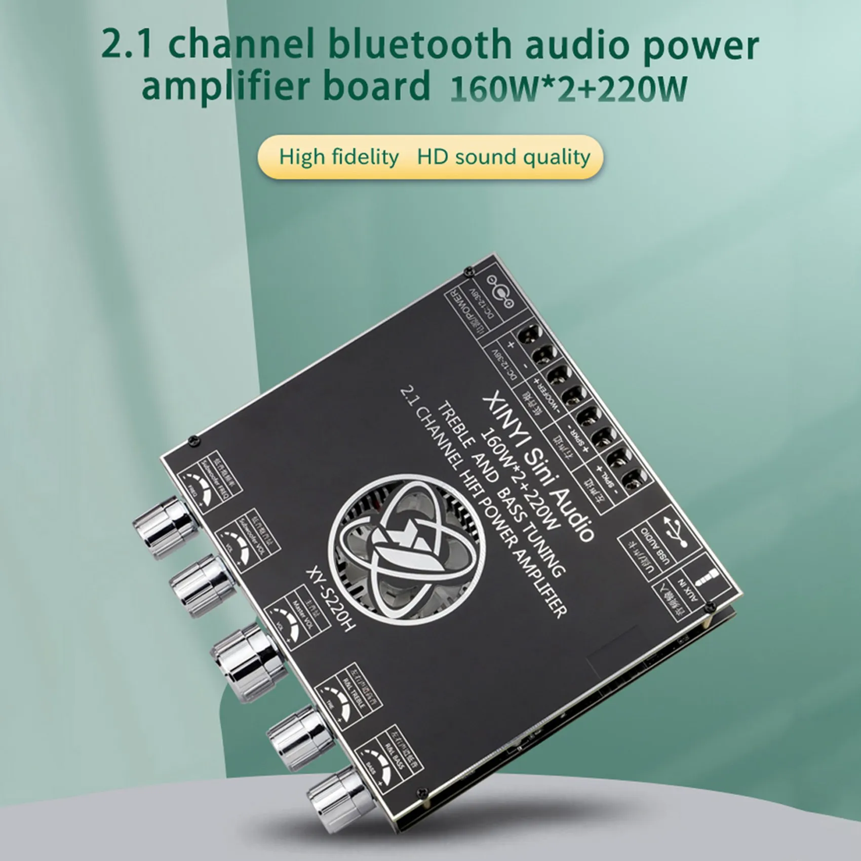 XY-S220H 160Wx2+220W Power Amplifier Board TDA7498 2.1 Dual-Channel Bluetooth Compatible 5.1 Subwoofer Module YDH