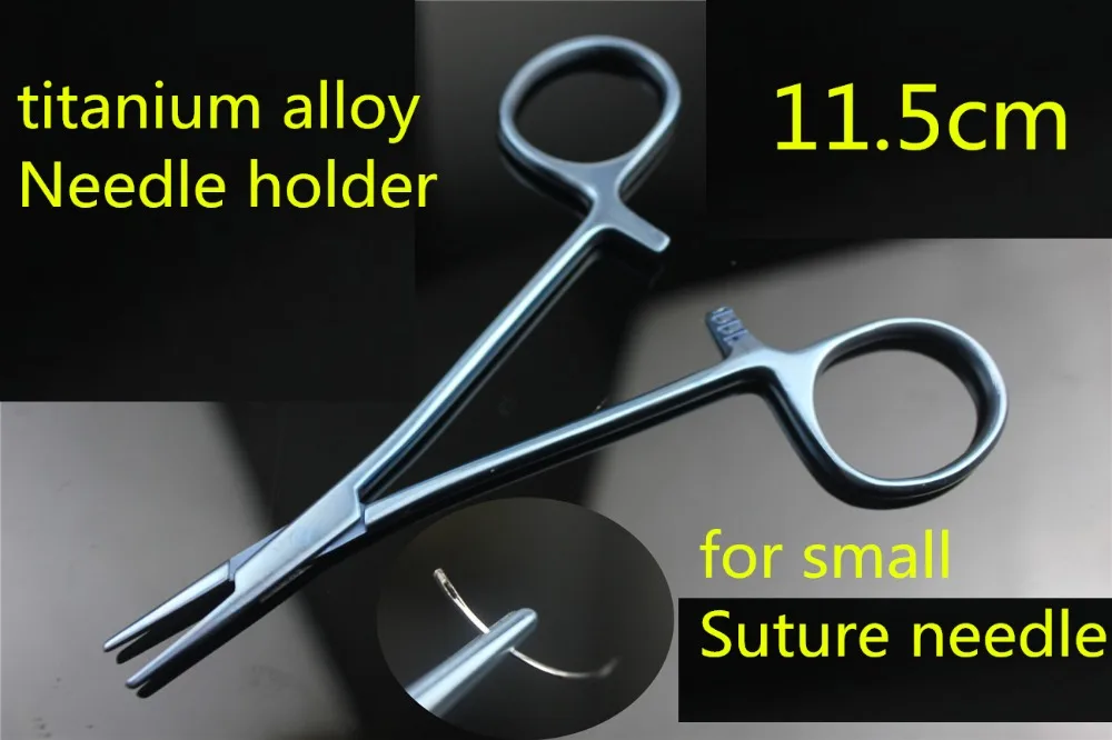 

Medical titanium alloy needle holder needle forceps Double-fold eyelids surgical use tool suture pliers thin needle Microsurger