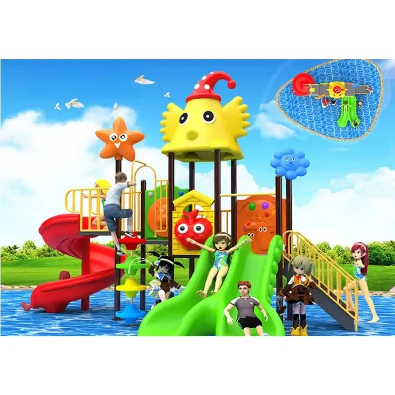 

Kindergarten Large Outdoor Slide Children's Playground Community Outdoor Swing Combination Plastic Toy Indoor Slide