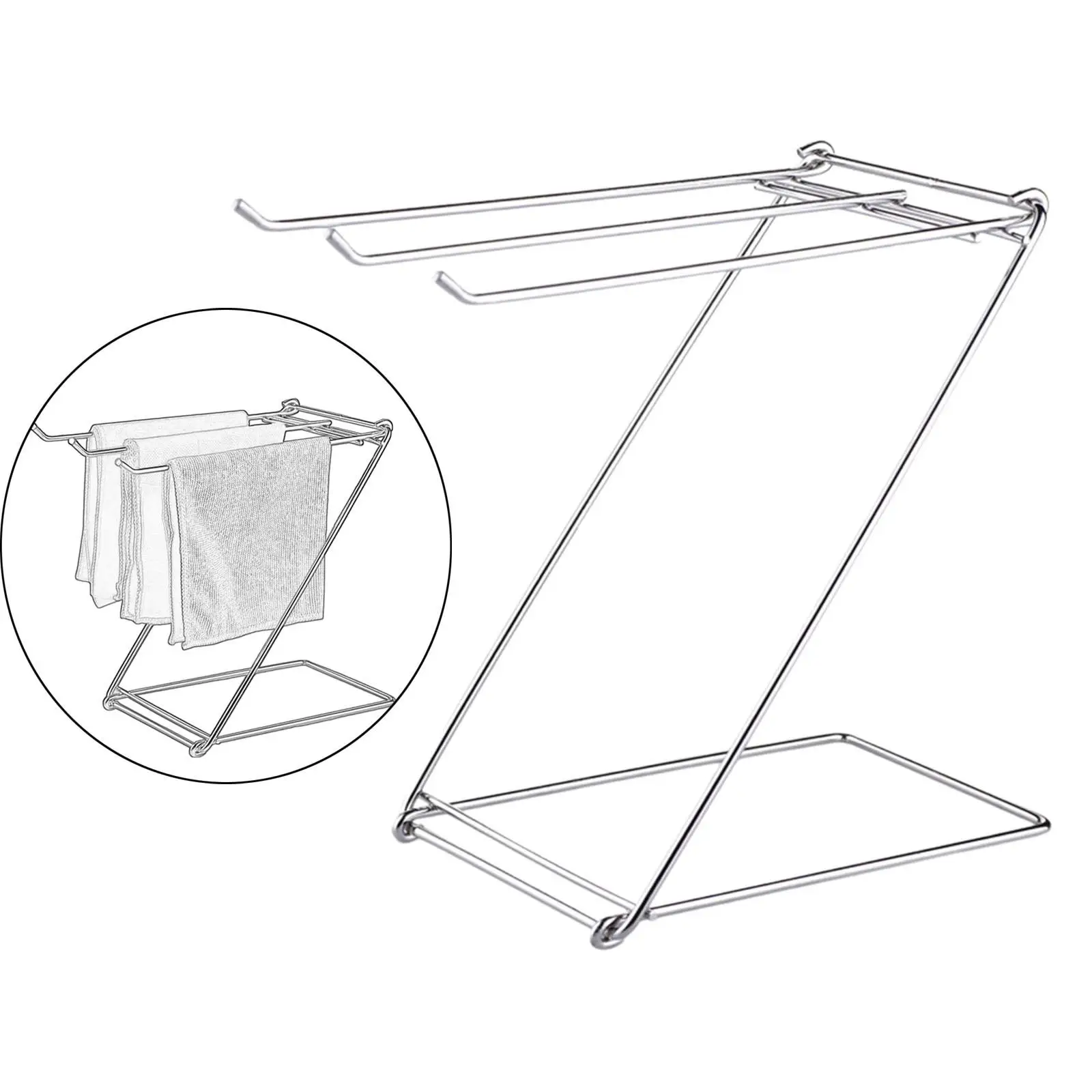 Hand Towel Rack Dishcloth Rack Multifunctional Hanging Shelf Foldable Rag Rack Washcloth Drying Rack for Home Sink Countertop