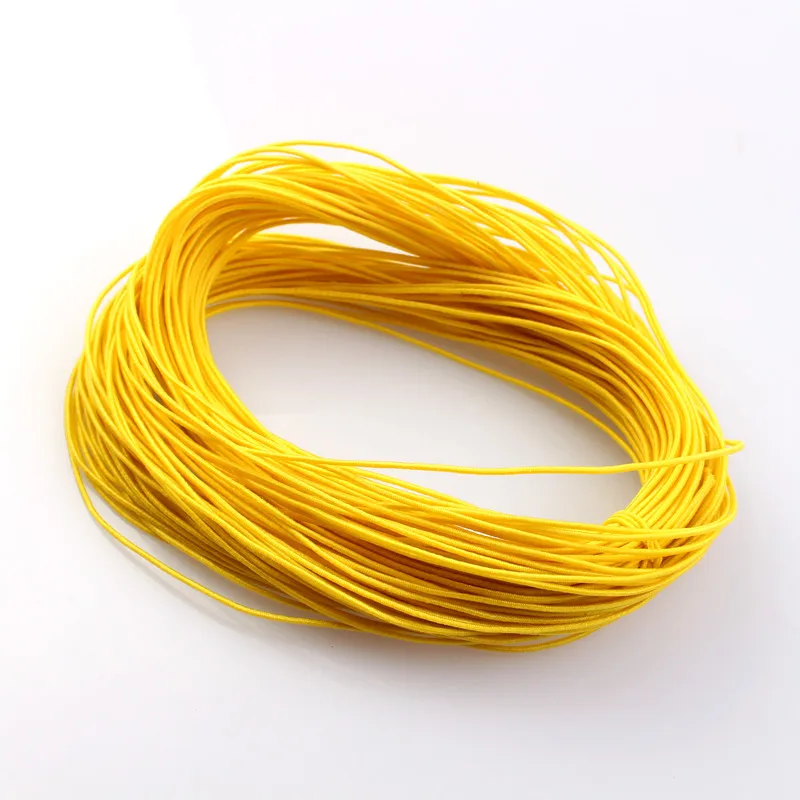 1mm 24M Braided Elastic Cord Beading Threads Stretch String Fabric Crafting Cords for Jewelry Making 23 Colors