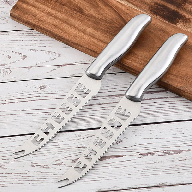 

Cheese Knife Stainless Steel Blade Chef Craft Classic Serrated Cheese Butter Slicer Cutter Pizza Tools Hollow"Cheese"Word Knife