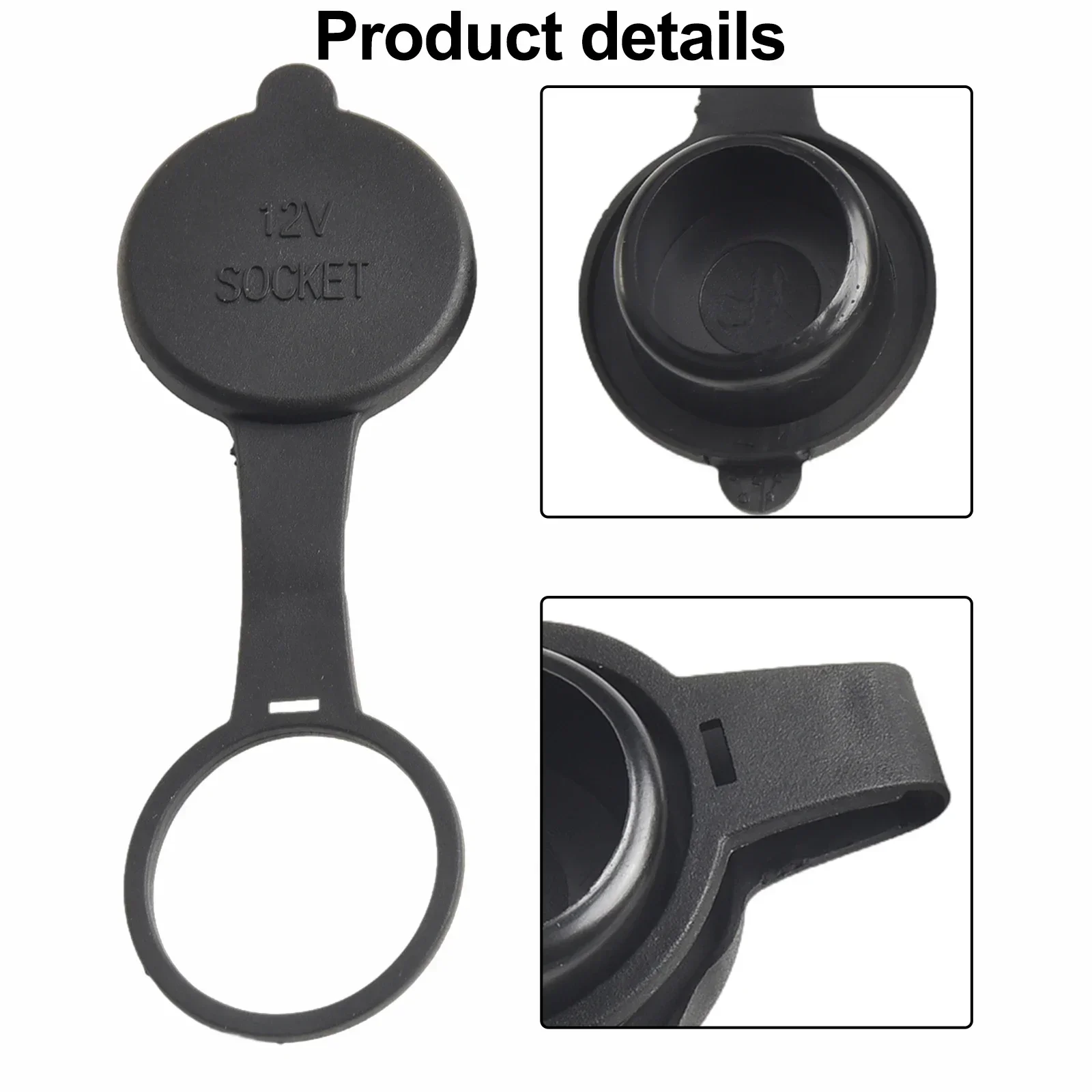 5Pcs Car Cigarette Lighter Plug Cover Button 12V Outlet Lid Dust-Proof  Waterproof Cap Fits Most 12V Vehicles Autos Cars