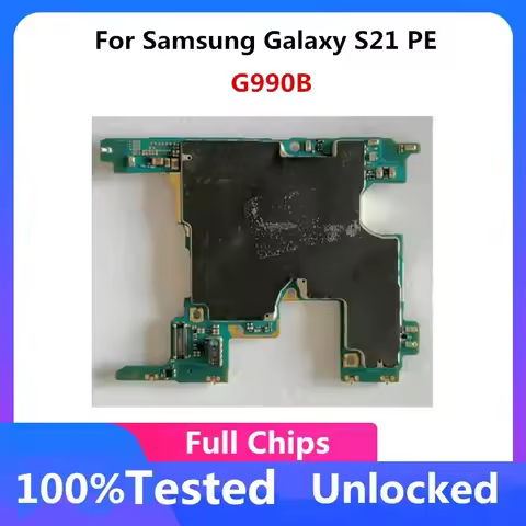 128G for Samsung Galaxy S21 FE G990B G990U Motherboard Unlocked 5G Mainboard Full Chips 100% Tested Plate for Galaxy S21 FE