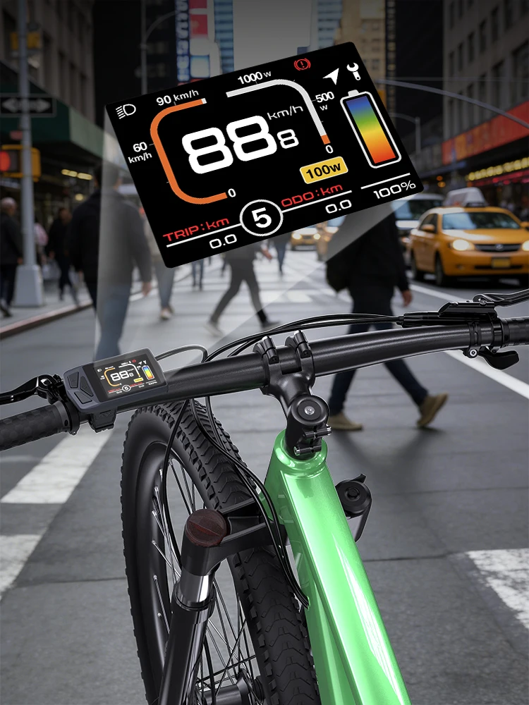 AliExpress varstrom EKD01 Electric Bike Display CAN / UART Bluetooth Navigation Multilingual eBike Computer 9 PAS For BAFANG Motor Protocol 5PIN IP6