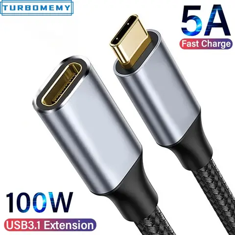 USB 3.1 Extension Cable Type C USB C to Type-C Male to Female 10Gbps PD 100W Fast Charging Cable for Switch MacBook Pro Xiaom