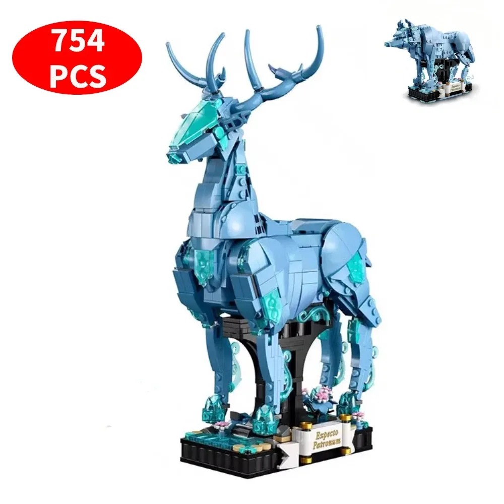 Moc Wizarding World Bricks 76414 Patronus Collectible 2-in-1 Building Blocks Set Christma Gift Idea for Teen Aged 14 and Up Toys