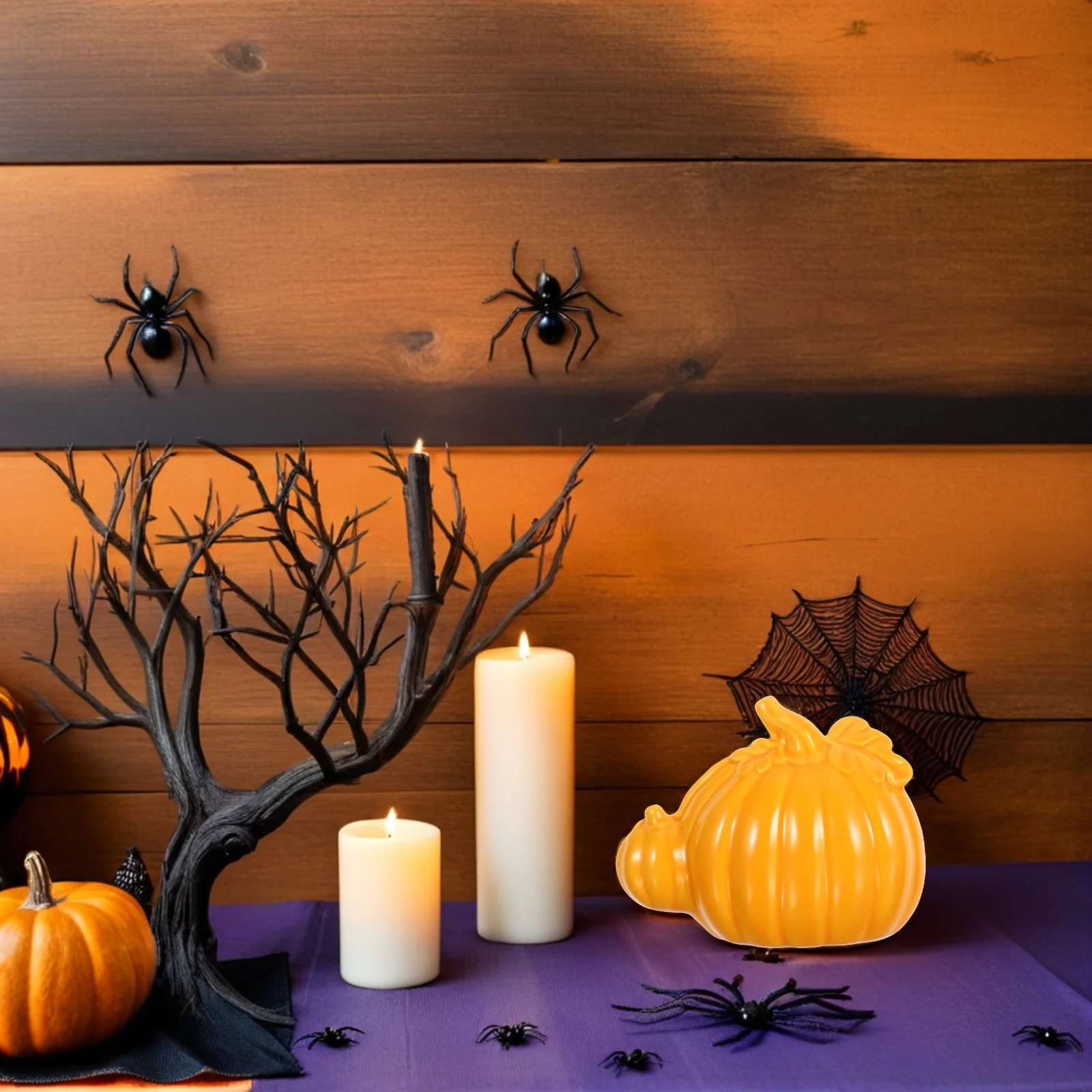 

Ceramic Pumpkin Small Desktop Ornament Modern Minimalist Fall Pumpkin Decoration Halloween Harvest Festival Centerpiece