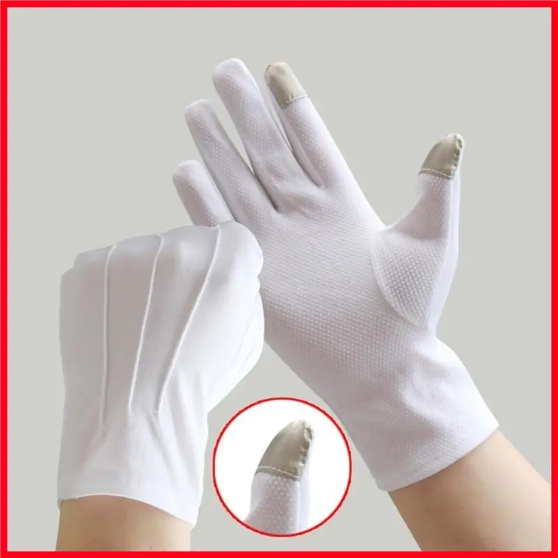 F3MF مضادات القفازات المنقطة القفازات لفحص المجوهرات قفازات القيادة الرسمية #3