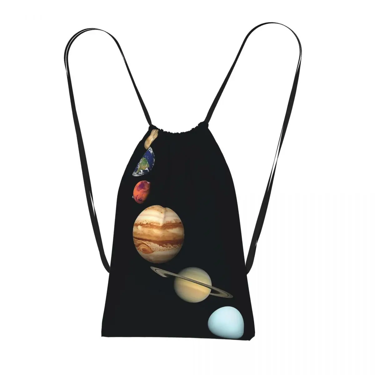 Planets Orbiting In Space Print Backpacks Fashion Drawstring Bags Shoes Bag Book Bags for Travel School