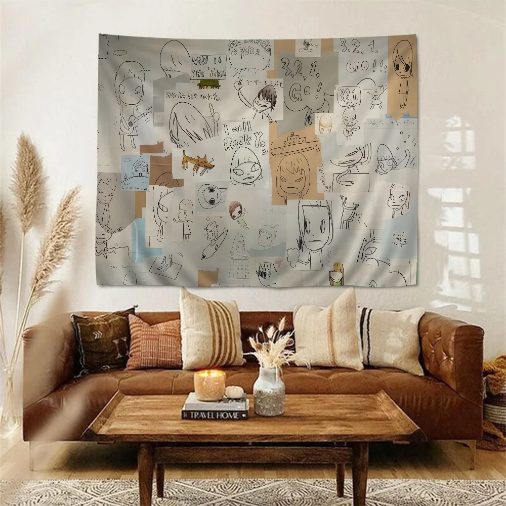 Yoshitomo Nara Anime Tapestry Art Science Fiction Room Home Decor Wall Art Decor
