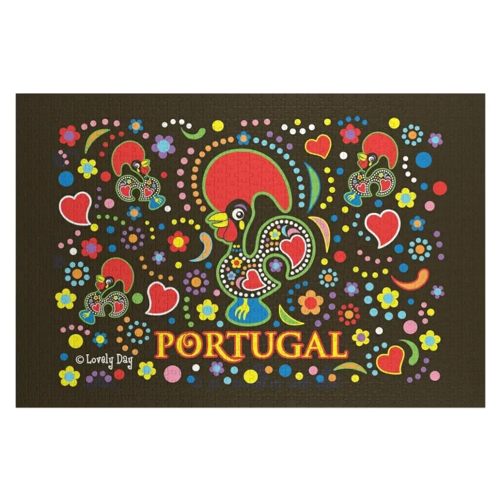 Portugal Rooster Galo de Barcelos Famous Lovely Day Design Jigsaw Puzzle Personalized With Photo Puzzle