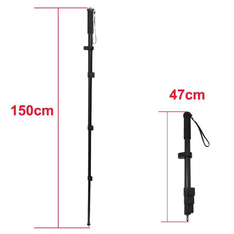 TELESCOPIC CENTERING POLE PORTABLE GNSS GPS SURVEYING ROD 150CM ALUMINUM /CARBON FIBER ALLOY LIGHT WEIGHT