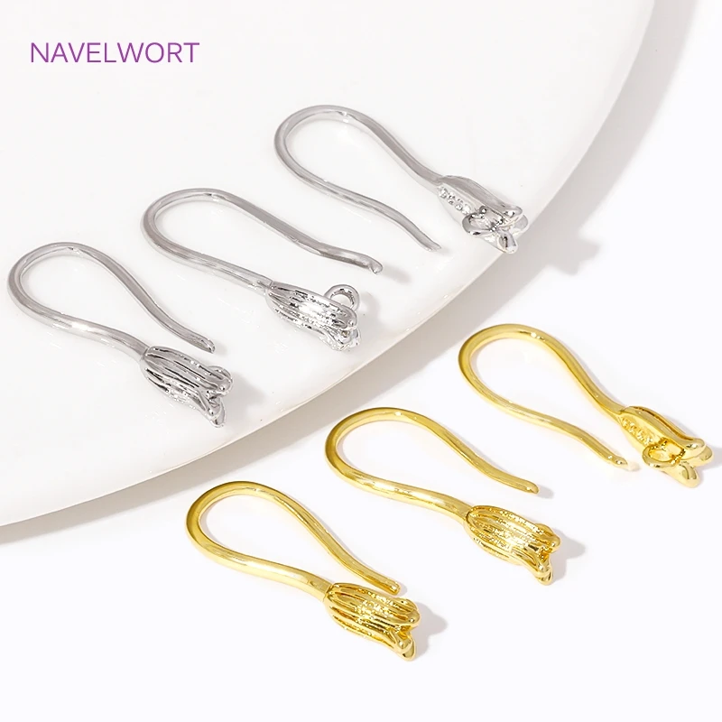 Wholesale 18K Gold Plated Earrings Hooks Ear Wire Hooks with Closed Ring,Accessories For Earrings,DIY Jewelry Making Findings