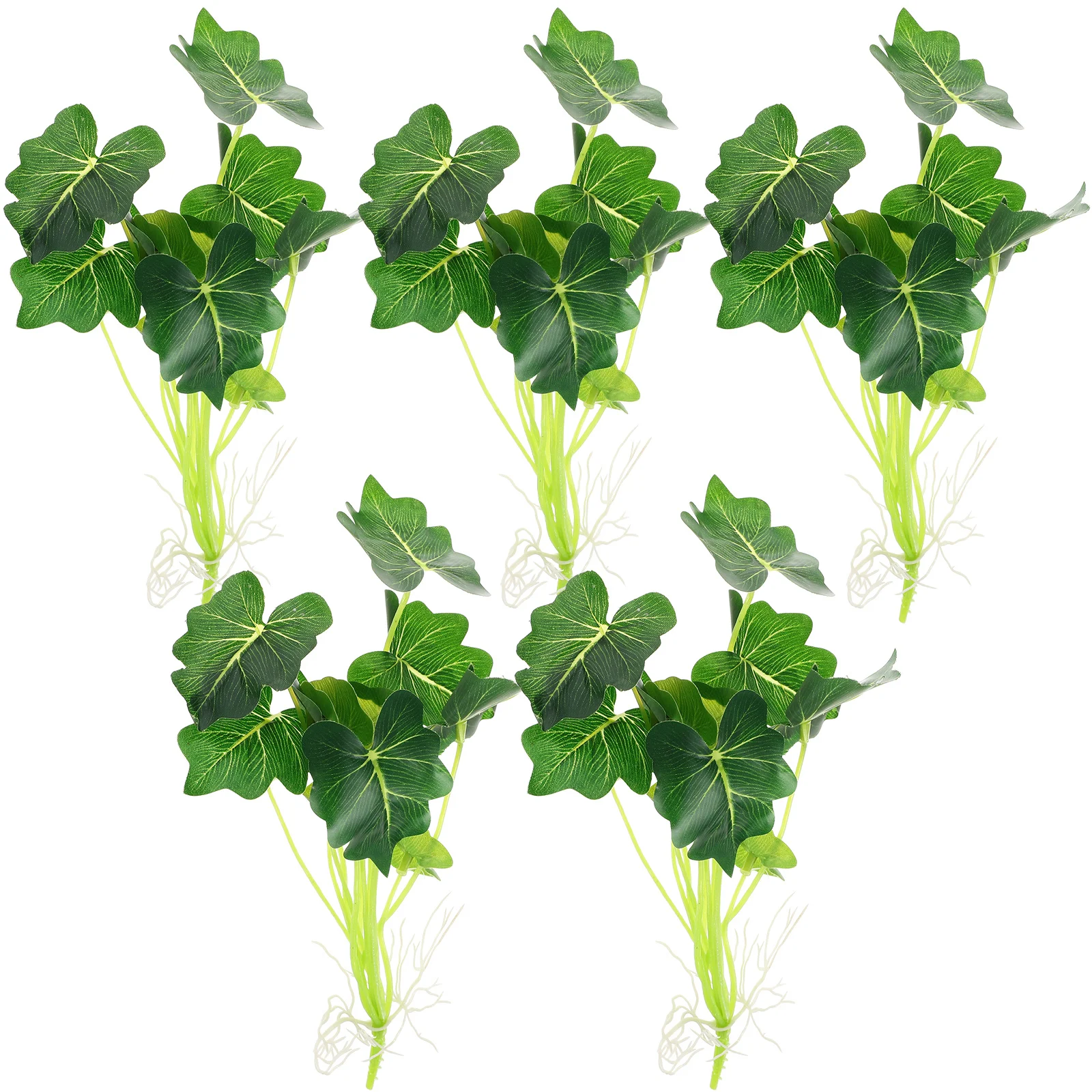 

5 Branches Artificial Plants Leaves Simulation Greenery Realistic Silk Cloth Stems Home Dining Table Decoration Birthday Party