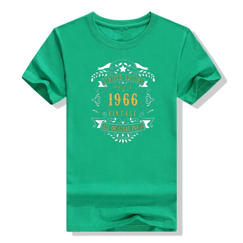 56 Years Old 56th Birthday Made Born In 1966 Men Women Idea T-Shirt Family Match Outfits Graphic Tee Tops Vintage Style Apparel