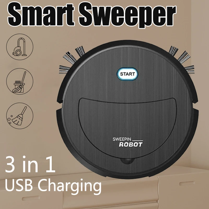 

3 In 1 Smart Sweeping Robot Home Sweeper Intelligent Sweeping and Vacuuming Wireless Vacuum Cleaner Sweeping Robots For Home Use