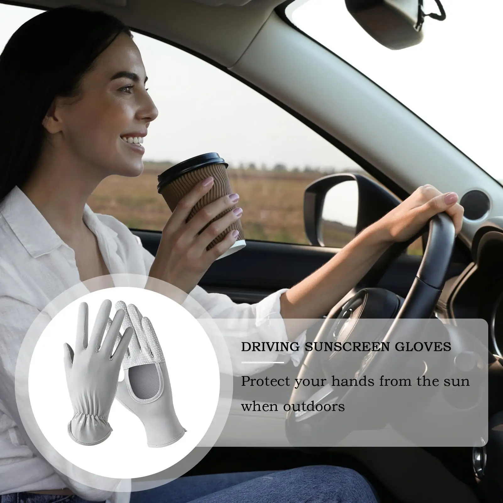

UV Gloves UV Protection Thin Driving Gloves Women Cooling Non-Slip Cycling Accessories Breathable Ice Silk Hand Cover For