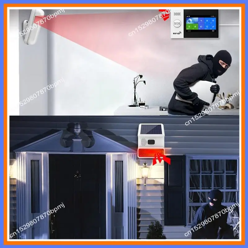 

BAAE для PGST GSM домашняя охранная сигнализация 433 МГц Беспроводная солнечная сирена звуковая световая сигнализация уличный звуковой сигнал с пультом дистанционного управления