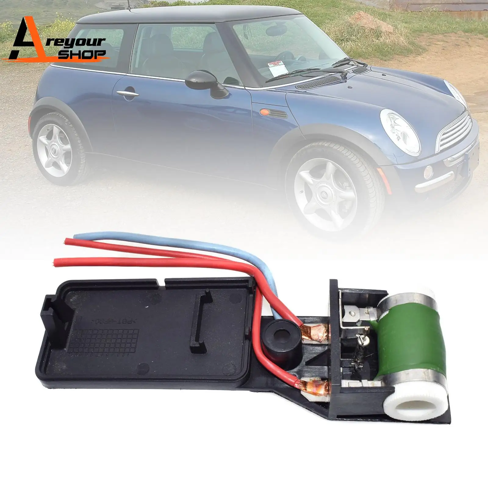 

Резистор регулятора вентилятора отопителя HVAC 17117541092R для Mini Cooper 2002, 2003, 2004, 2005, 2006, 2007, 2008