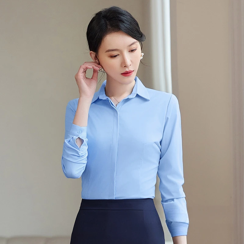 

Женская офисная блузка с длинным рукавом 2026: приталенная, удобная, профессиональная, элегантная, для работы, больших размеров, прочная, легкая в уходе