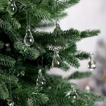 30 件玻璃雨滴聖誕裝飾品 水晶淚滴吊飾裝飾品 透明吊燈垂墜裝飾品 聖誕節 10 最佳銷售 水晶裝飾 - №3