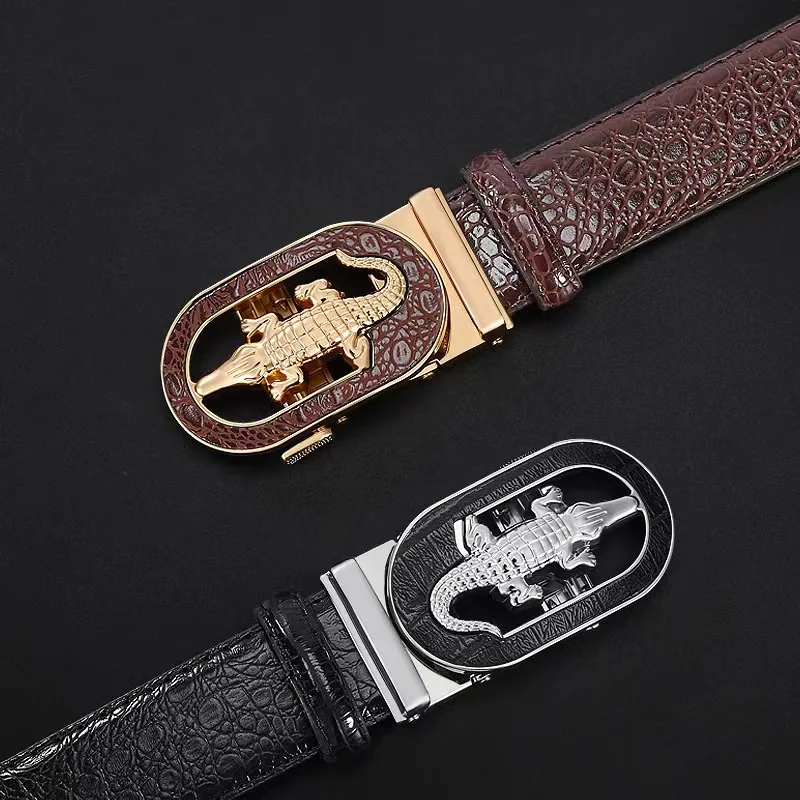 

Men's automatic buckle waist belt, luxurious design of human waist belt, grand business and leisure belt gift