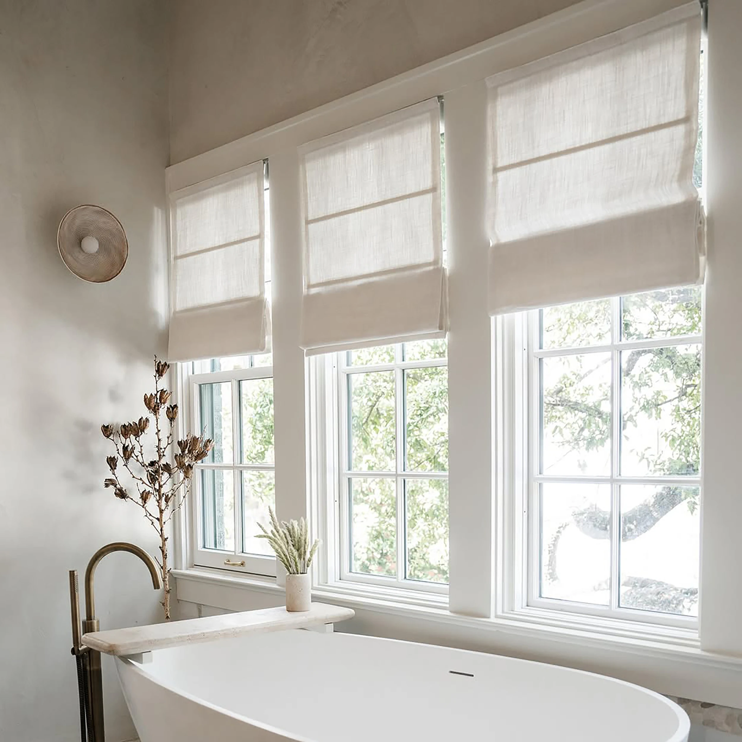Custom-made Sunroad Linen-Styl - đánh giá và giá Linen Roller Blind