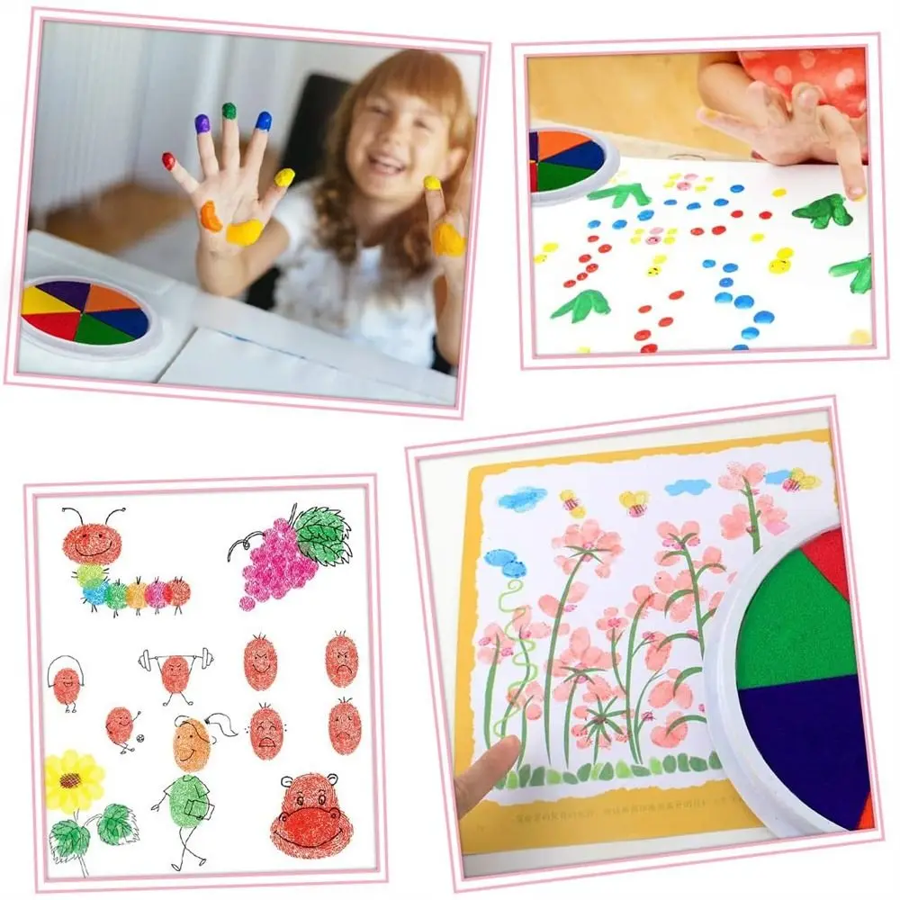 Supplies Card Making Non-toxic Graffiti for Child DIY Finger Painting Printing Mud Finger Painting Inkpad Paint Ink Pad