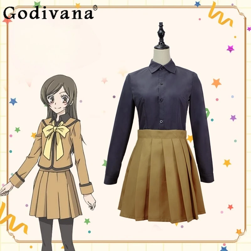 女性ハロウィンスカート衣装神様愛アニメ桃園コスプレ衣装女の子 JK 制服 Cos コートとスカートセット