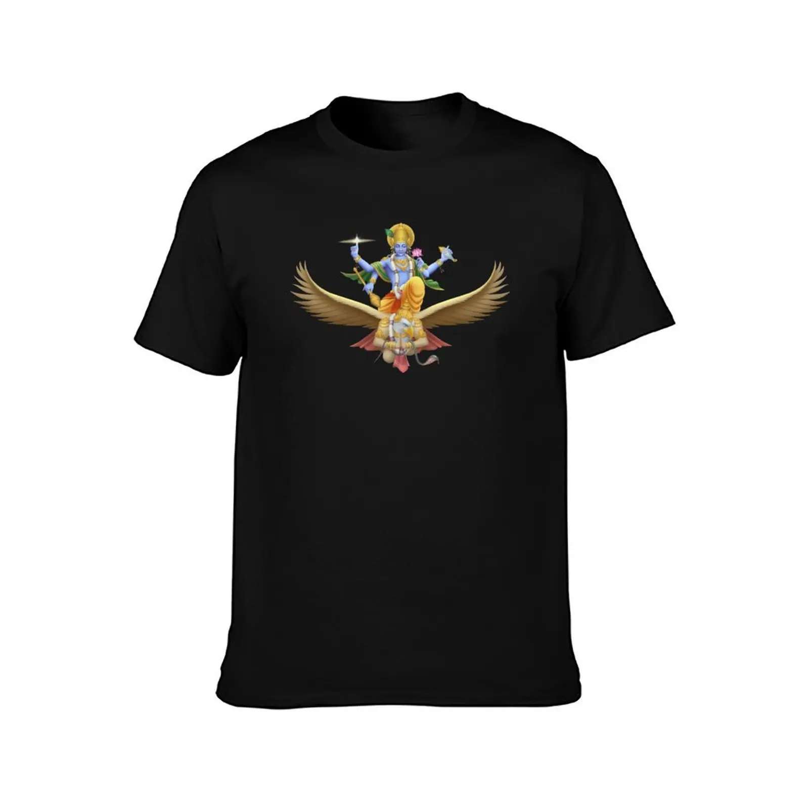 Sri Vishnu and Garuda (clear background) T-Shirt cute clothes Blouse mens t shirts top quality