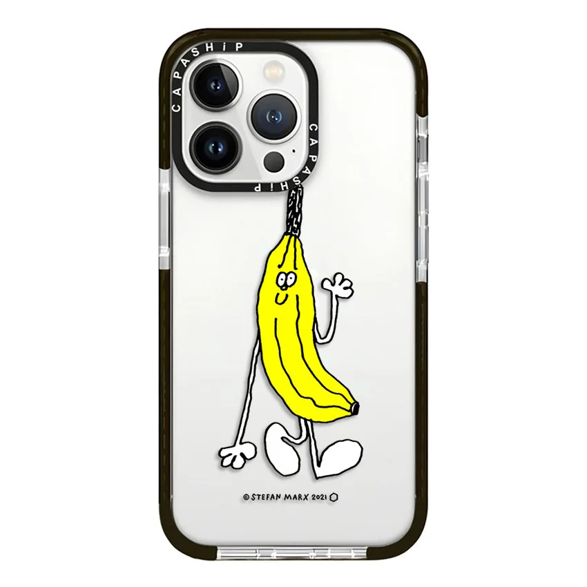 Greetings Banana Shy Avocado Case For iPhone 15 14 13 12 11 Pro X XS XR Max 7 8 Plus SE 2020 2022 Soft TPU Shockproof Back Cover