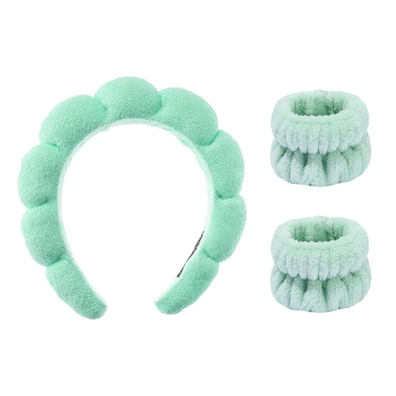 2024 Fashion Sponge Headband for Women Girls Puffy Hair Band Makeup Bubble Retro Terry Cloth Headbands Hair Accessories Headwear