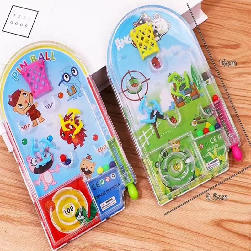 2Pcs 9.5x16CM Fun Handheld Pinball Game Toy Kids Birthday Party Favors Supplies Pinata Filler Bag Sport Theme Party Gifts 2022