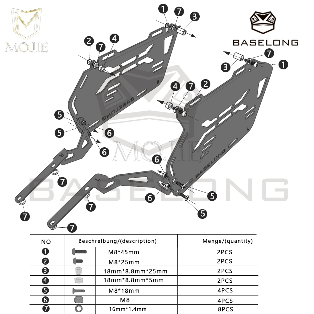 For Kove 800X 2024 2025 2026 2027 800 X Rally / TOURING / GT / Pro Side Box Saddlebag Brackets Storage Bags Luggage Carrier Rack