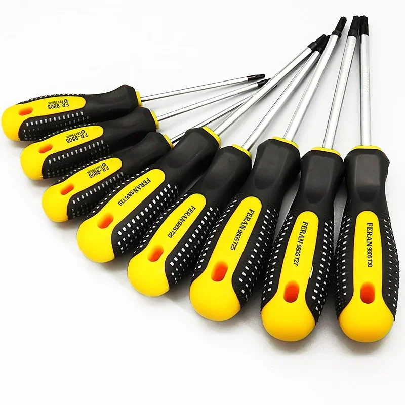 1PC Torx T5 T6 T7 T8 T9 T10 T15 T20 T25 T27 T30 Screwdriver With Hole Magnetic Screw Driver Home Phone Repair Hand Tools