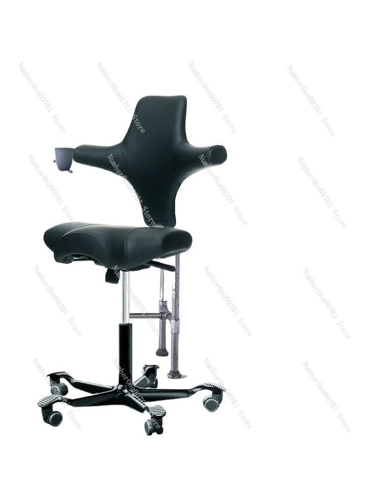 Horse Riding Chair Leather Executive Chair Ergonomic Computer Office Chair Waist Support Wool Soft Bag