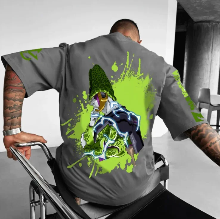 

Dragon Ball character printed products for men and women, gym anime T-shirts, pure cotton comfortable game and daily wear