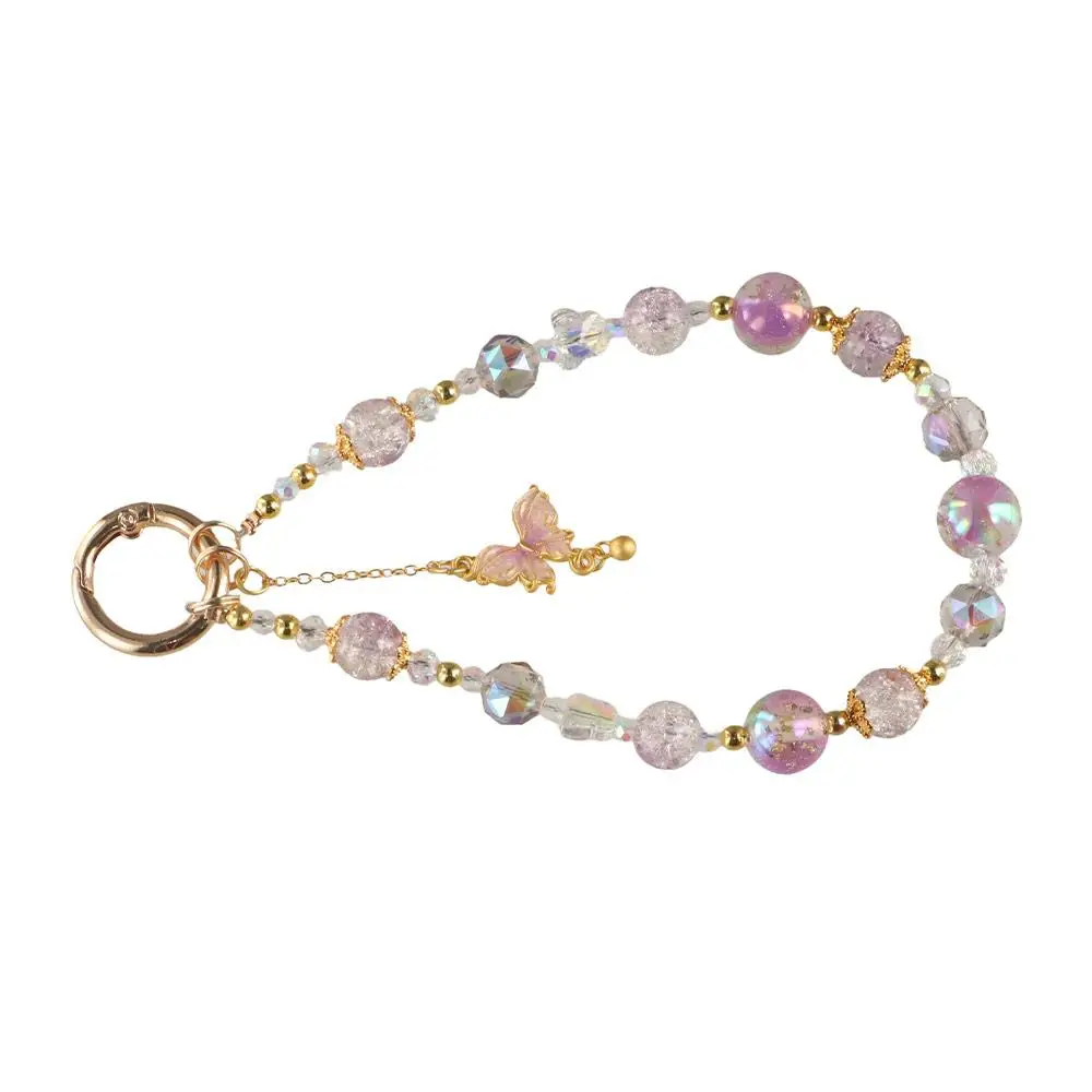 

Acrylic Butterfly Phone Chain Butterfly Love Heart Y2K Phone Charm Strap Sweet Ins Love Heart Beaded Chain Jewelry Gift