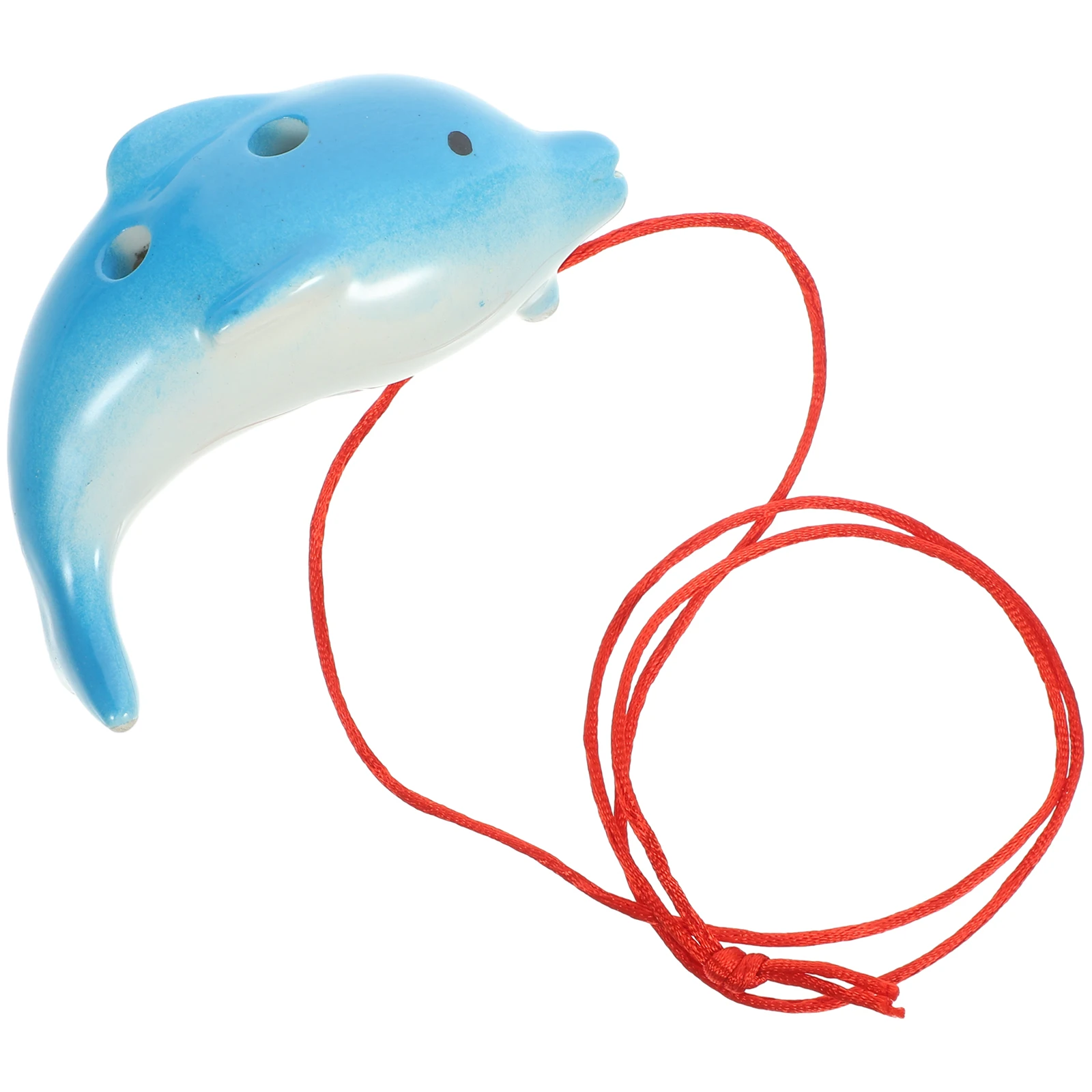 

Colorful Alto Ceramic Ocarina for Beginner 6-Hole Portable Small Wind Instrument with Cute Dolphin Appearance Perfect Music