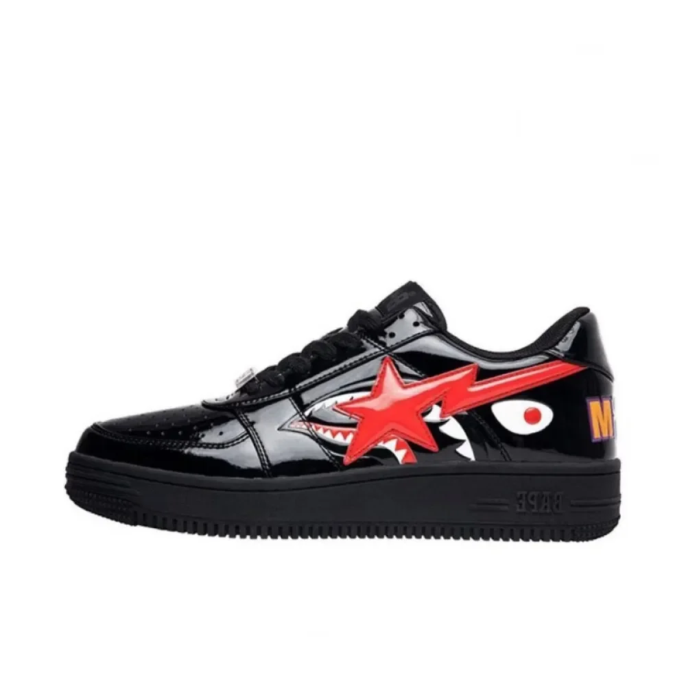 A BATHING APE Men and Women Low STA Shark Sports Sneakers Vibe BapeGoose Unisex Bapesta Outdoor Skateboarding Walking Shoes