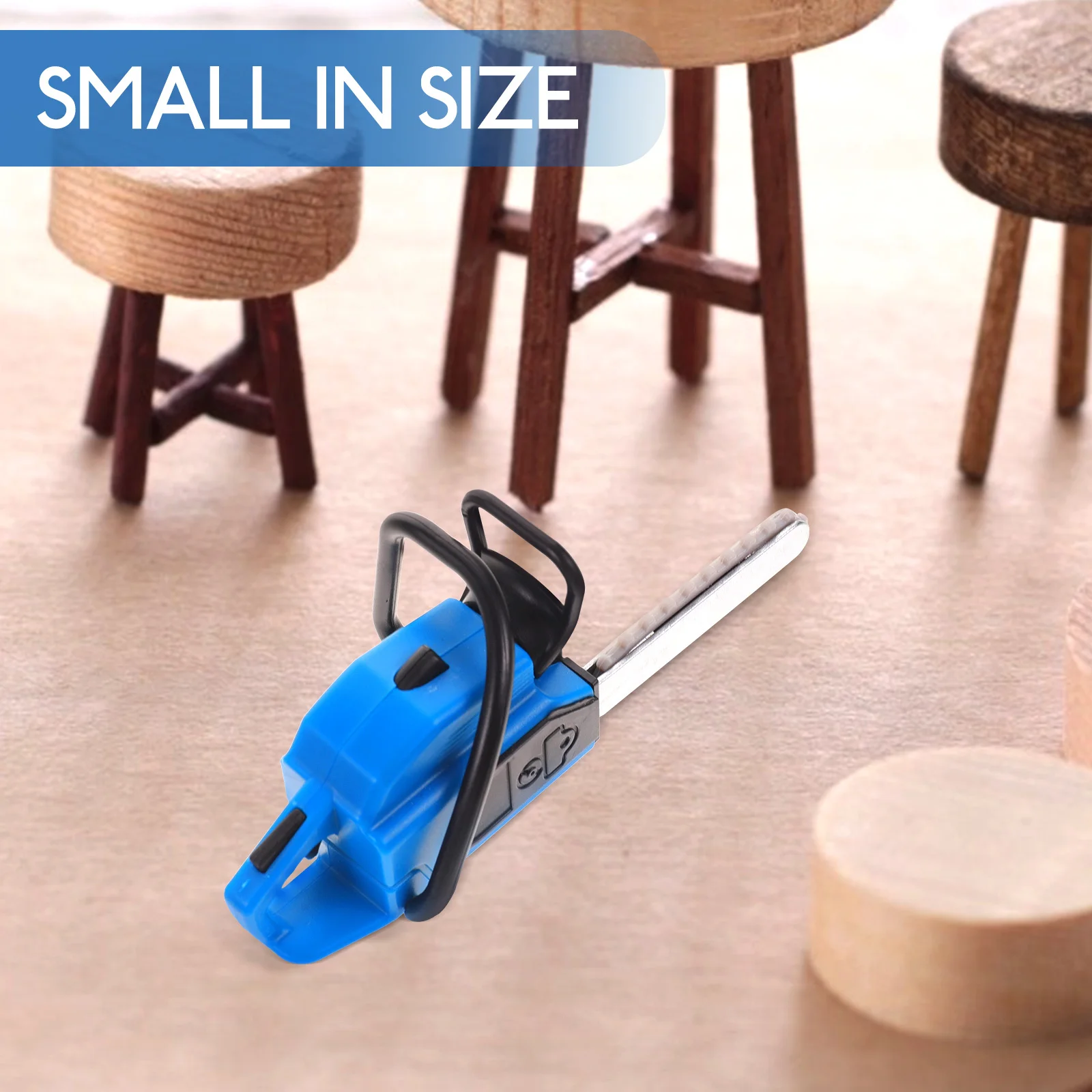 

Mini Chainsaw Adornment Small Portable Mini House Decor Lifelike Simulated Chainsaw Prop Perfect Miniature House Accessory