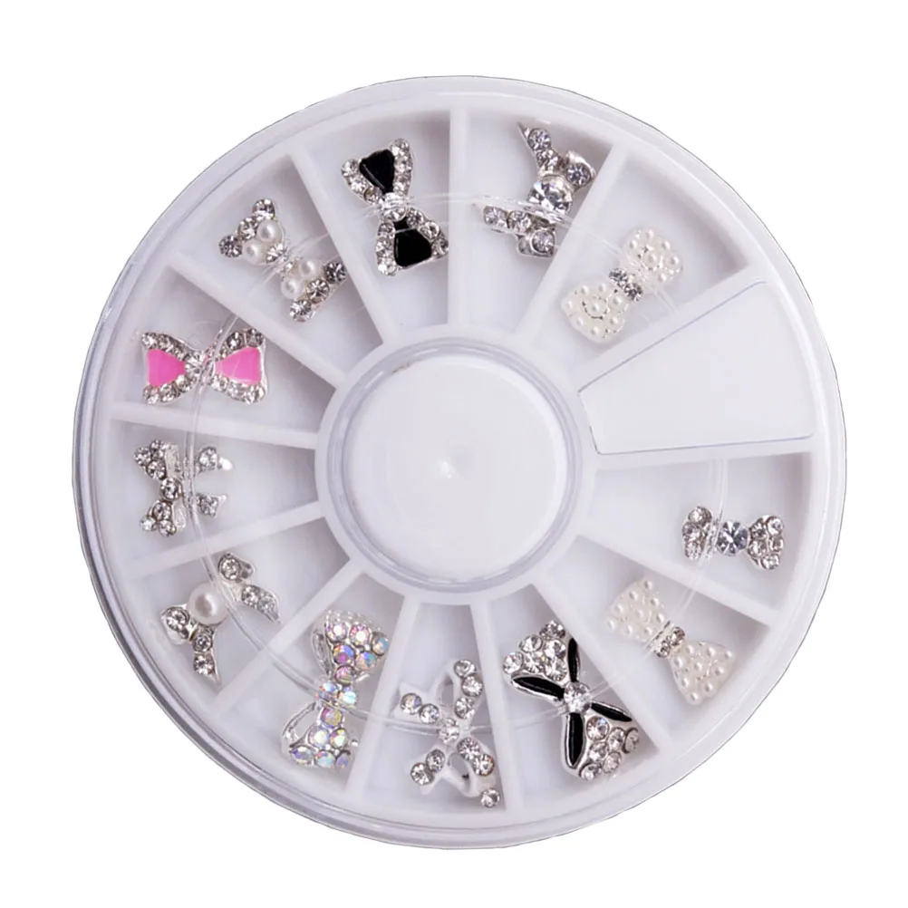 

12 Pcs Ornaments Charms for Nails Design Jewels Girly Alloy Jewelry Accessories Embossed Decor Finger Art