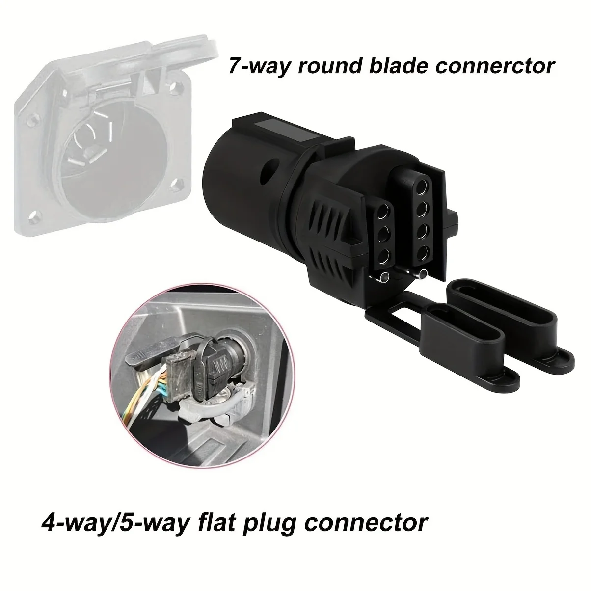 Securely Connect Your Trailer to Your Hitch with Our 7 Pin to 4/5 Flat Blade Adapter!