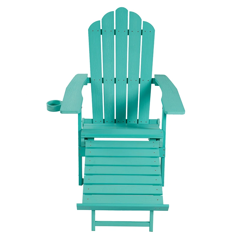 Outdoor Green Modern Folding Beach Pool Chair Patio Furniture Stretchable Garden Wooden Chair