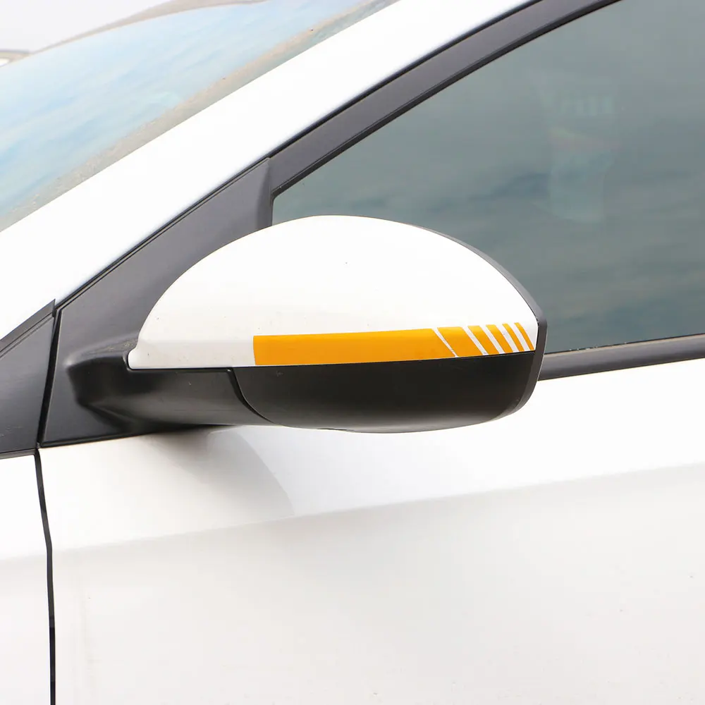 2 шт. прочные виниловые гоночные полосы, украшения для боковых зеркал заднего вида автомобиля, модные универсальные аксессуары для автостайлинга